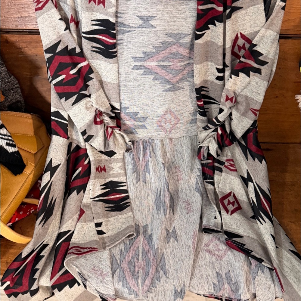 About A Girl Multicolor Patterned Cardigan